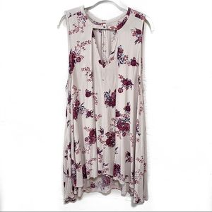 free people Tree Swing Boho Floral Print Dress in Washed Stone Combo - M